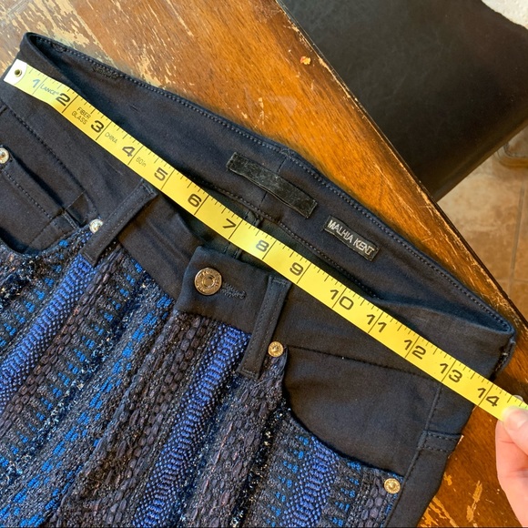 NWT Malhia Kent - The Pieced Skinny Jacquard Jeans - Picture 5 of 6